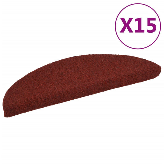 Selvklebende trappematter nålestempel 15 stk 56x17x3 cm rød