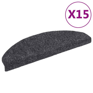 Selvklebende trappematter nålestempel 15 stk 65x21x4cm mørk grå