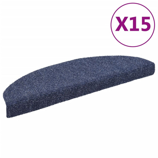 Selvklebende trappematter nålestempel 15 stk 65x21x4 cm blå