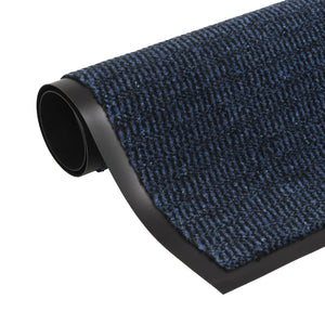 Støvkontroll matte rektangulær tuftet 60x90 cm blå