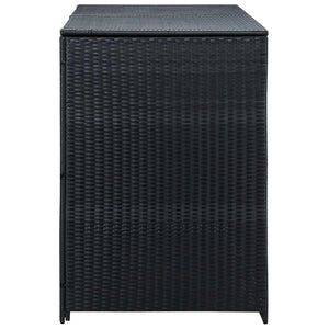 Garbage can shed poly rattan 148x80x111 cm