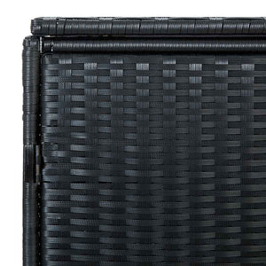 Garbage can shed poly rattan 148x80x111 cm