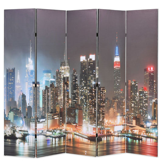 Sammenleggbar romdeler 200x170 cm New York natt