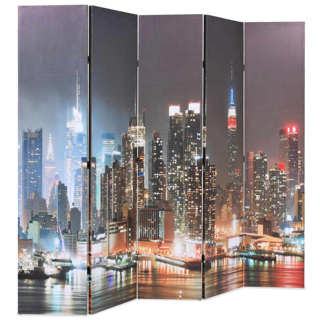 Sammenleggbar romdeler 200x170 cm New York natt