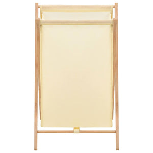 Skittentøyskurv sedertre og stoff beige 42x41x64 cm