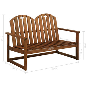 Hagebenk 110 cm heltre akasie