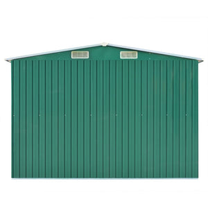 Garden shed 257x580x181 cm metal green