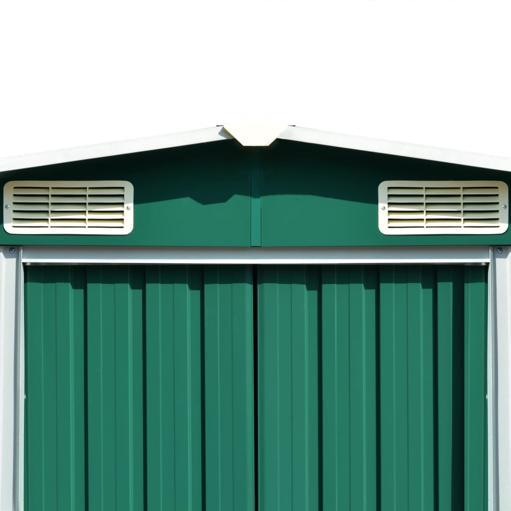 Garden shed 257x580x181 cm metal green