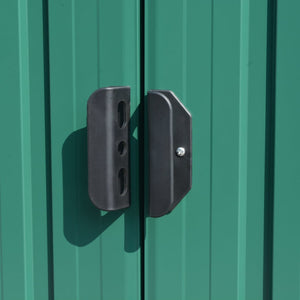 Garden shed 257x580x181 cm metal green