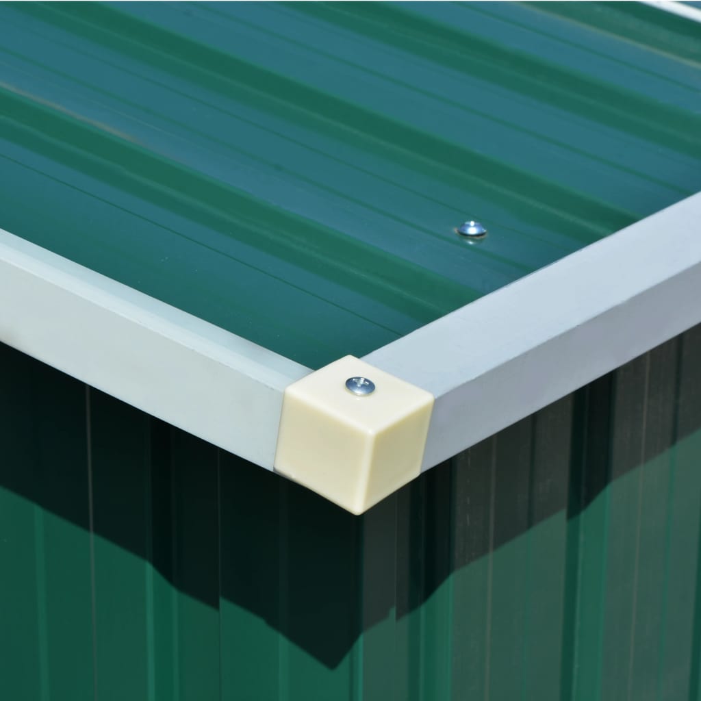 Garden shed 257x580x181 cm metal green