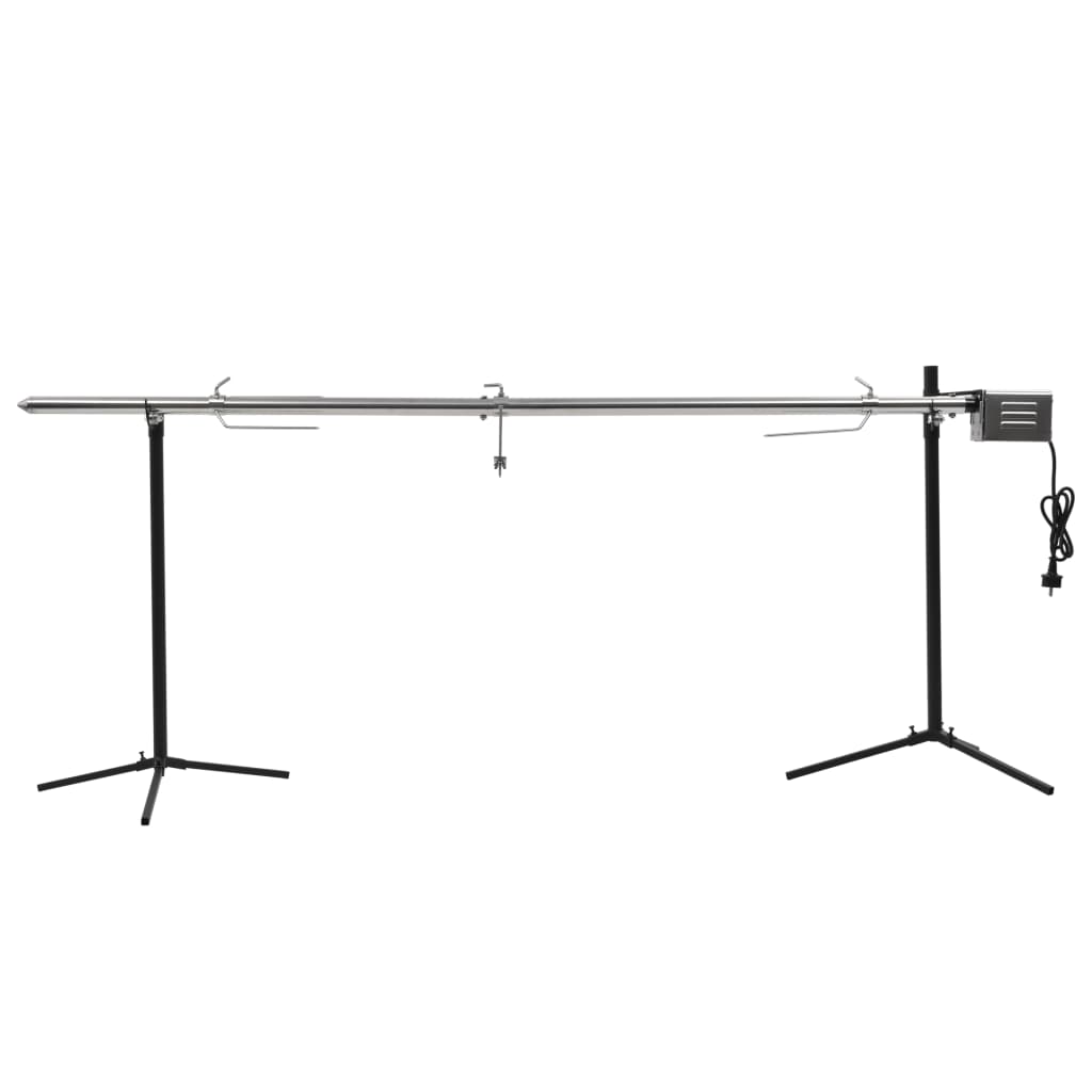 Automatisk grill med motor rustfritt stål 207x45x81 cm