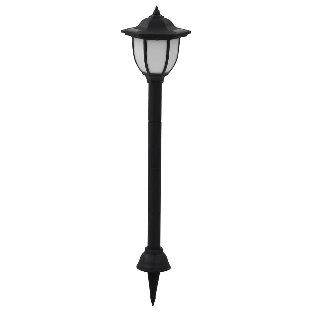 Utendørs sollampe 3 stk LED svart