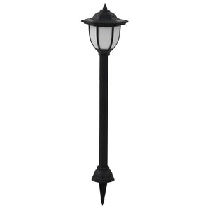 Utendørs sollampe 3 stk LED svart
