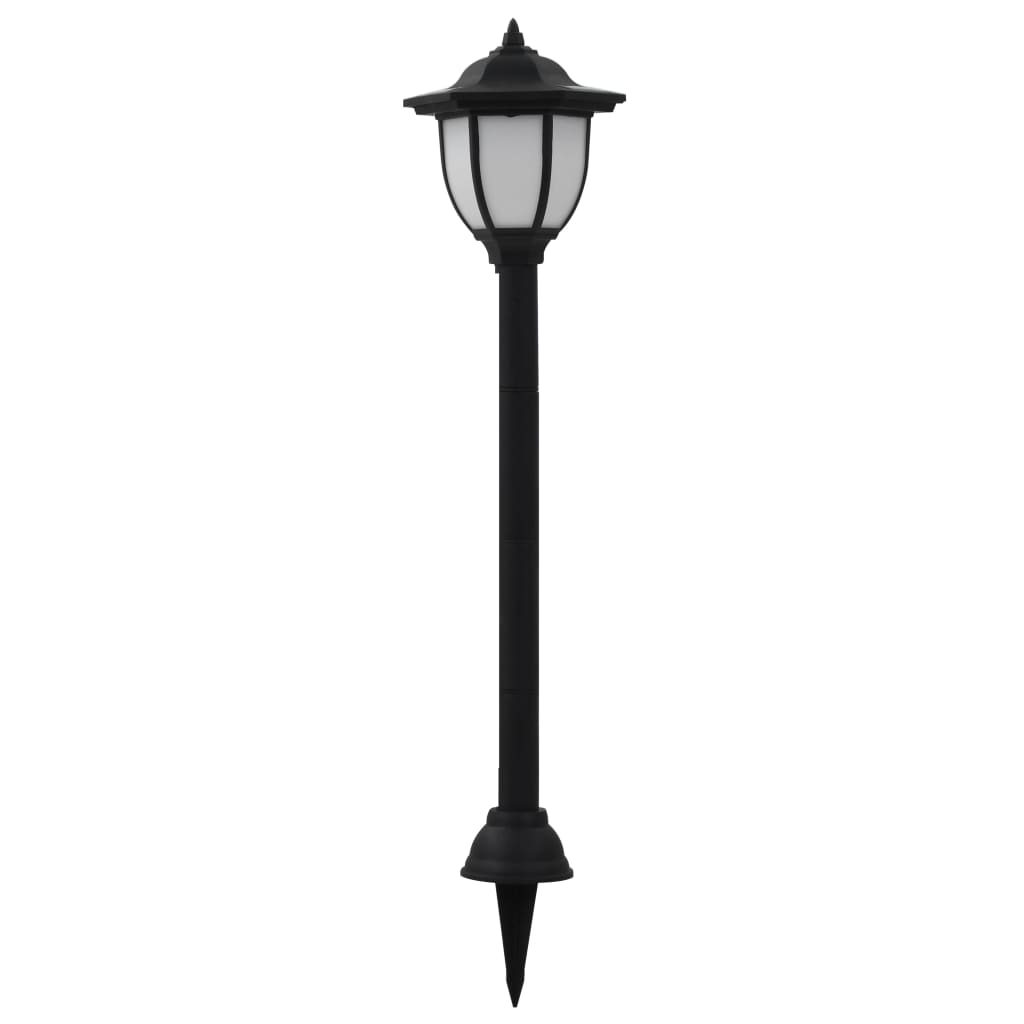 Utendørs sollampe 3 stk LED svart