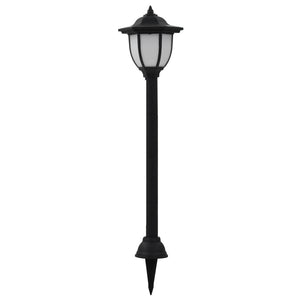 Utendørs sollampe 3 stk LED svart