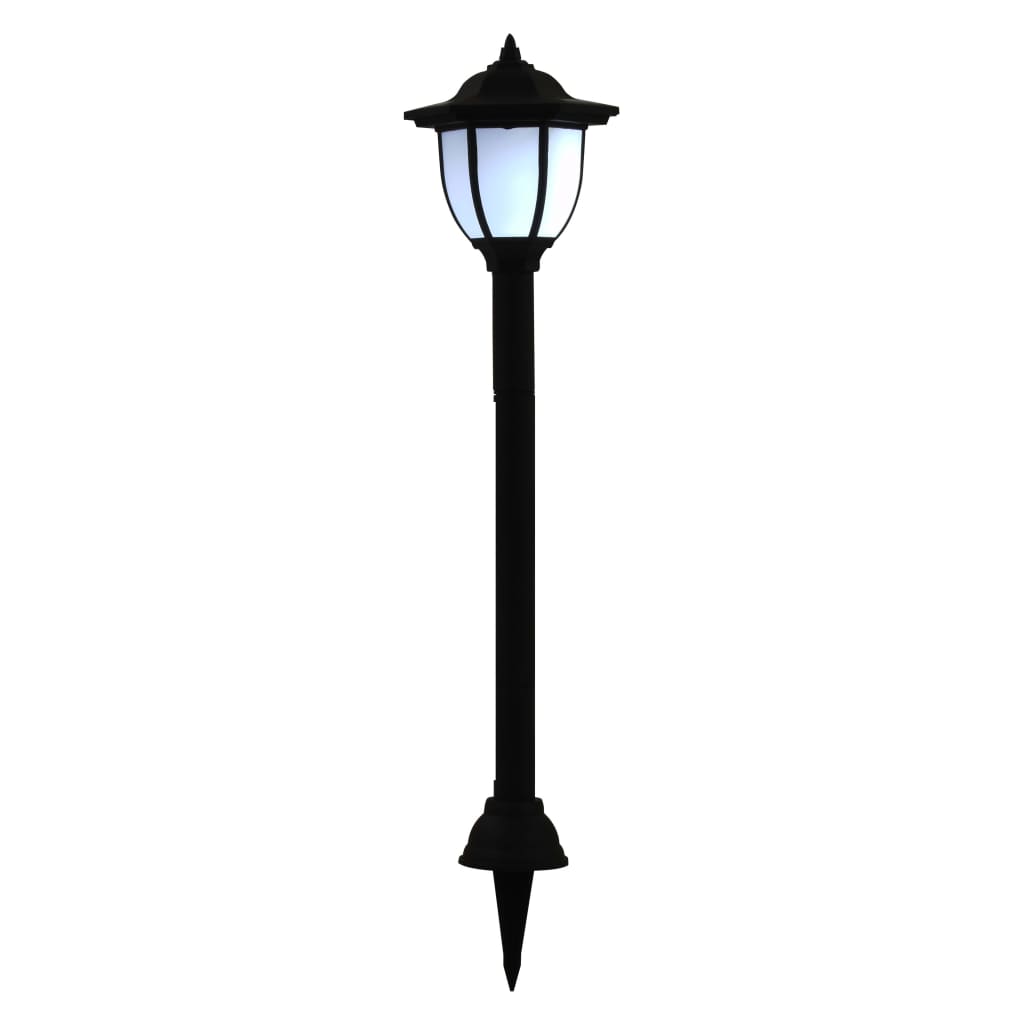 Utendørs sollampe 3 stk LED svart