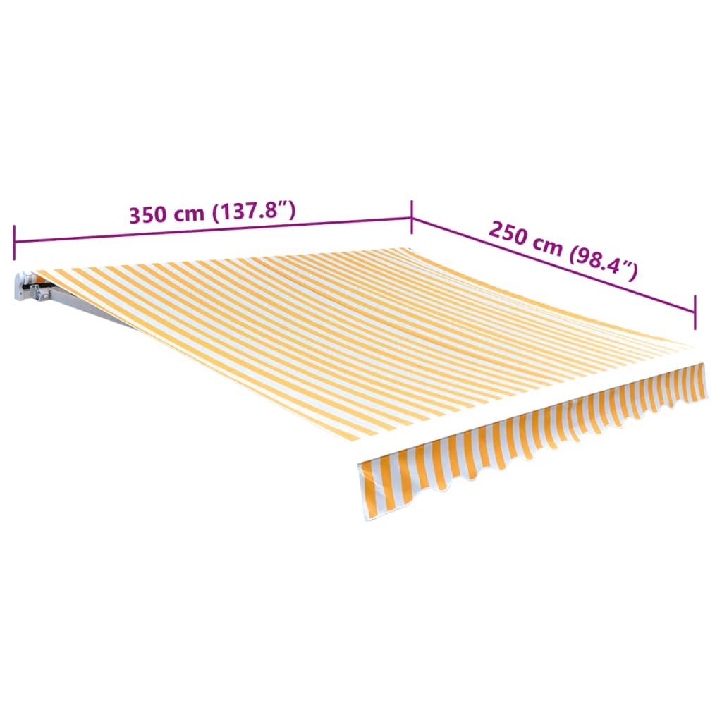 Markiseduk 350x250 cm oransje og hvit