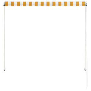 Uttrekkbar markise 150x150 cm gul og hvit