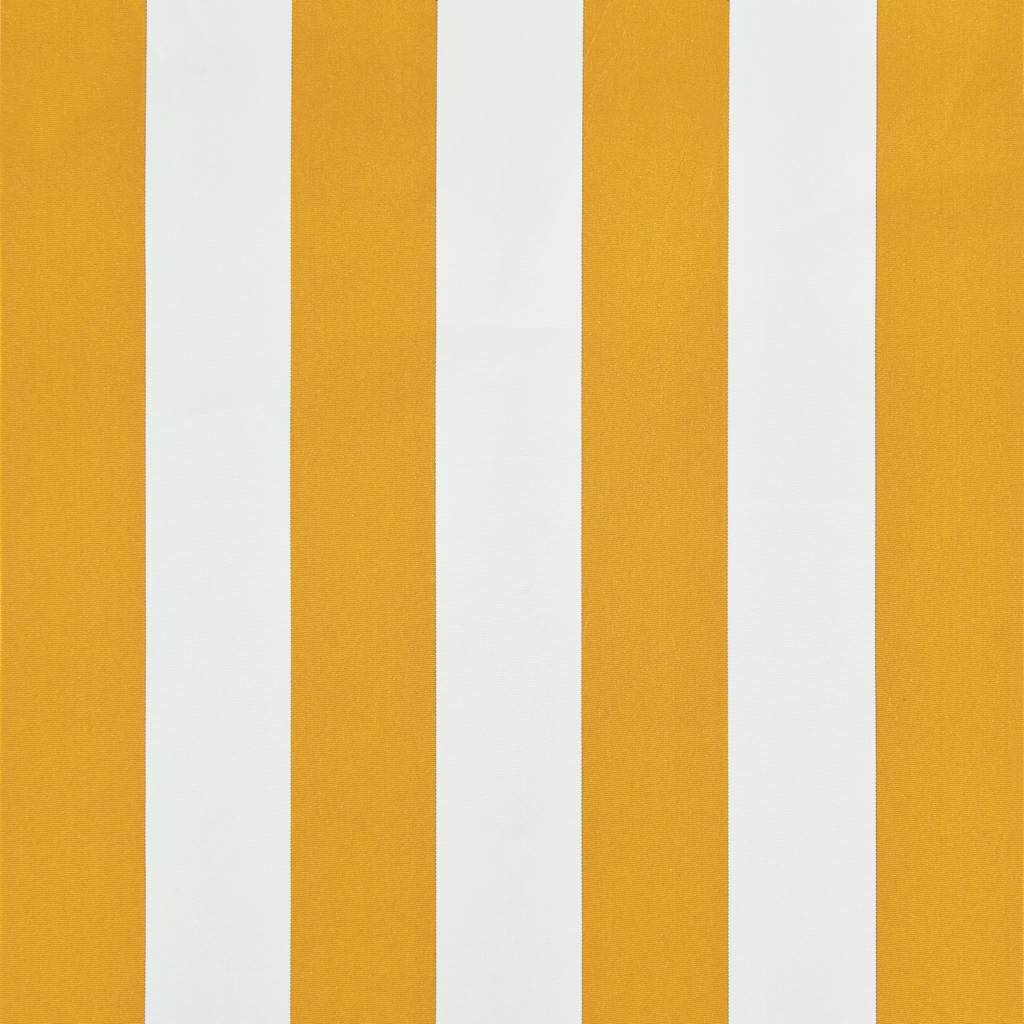 Uttrekkbar markise 150x150 cm gul og hvit