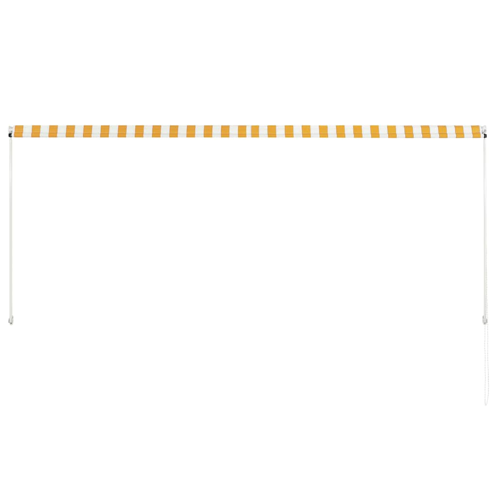 Uttrekkbar markise 300x150 cm gul og hvit
