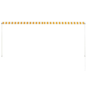 Uttrekkbar markise 300x150 cm gul og hvit