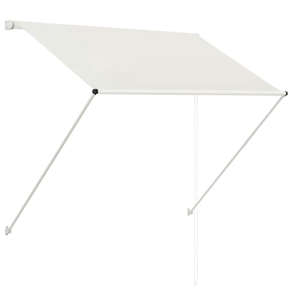Uttrekkbar markise 150x150 cm kremhvit