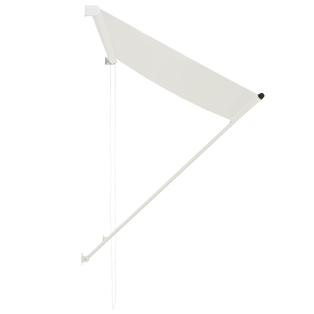 Uttrekkbar markise 150x150 cm kremhvit