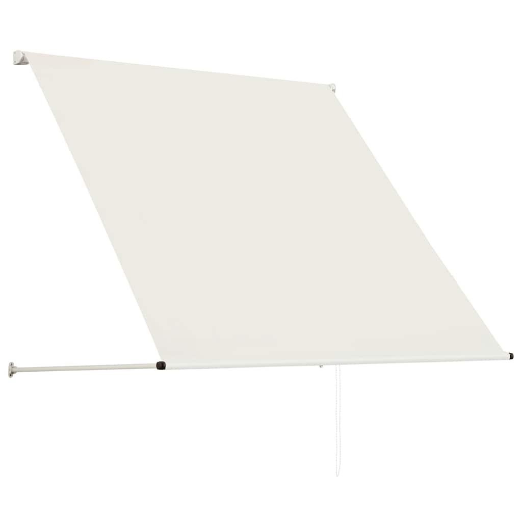 Uttrekkbar markise 150x150 cm kremhvit