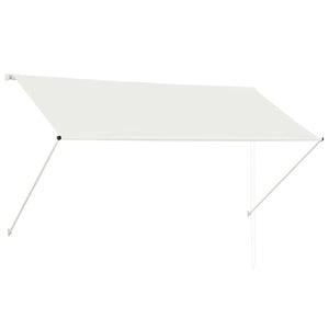 Uttrekkbar markise 250x150 cm kremhvit