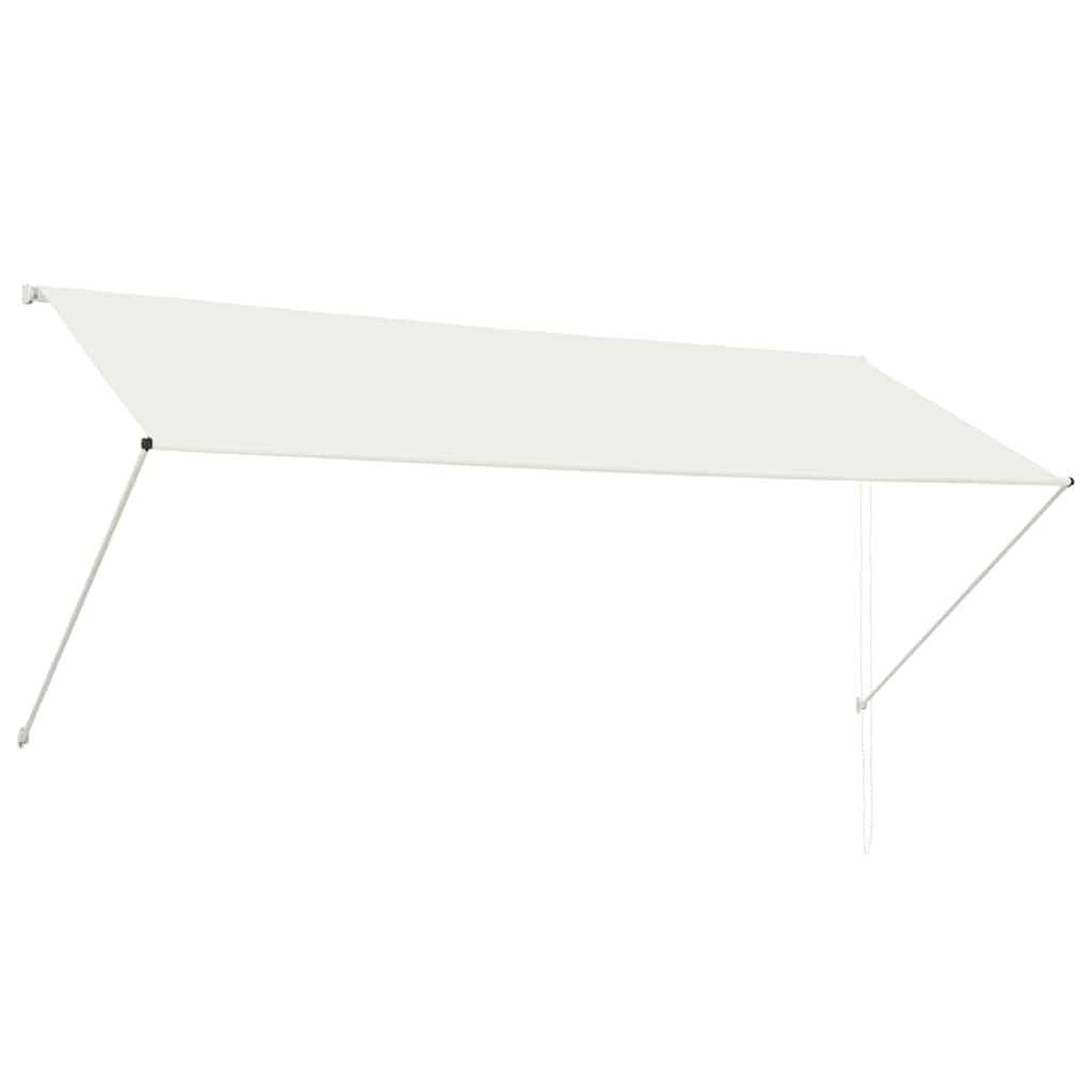 Uttrekkbar markise 300x150 cm kremhvit