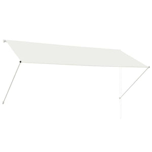 Uttrekkbar markise 300x150 cm kremhvit