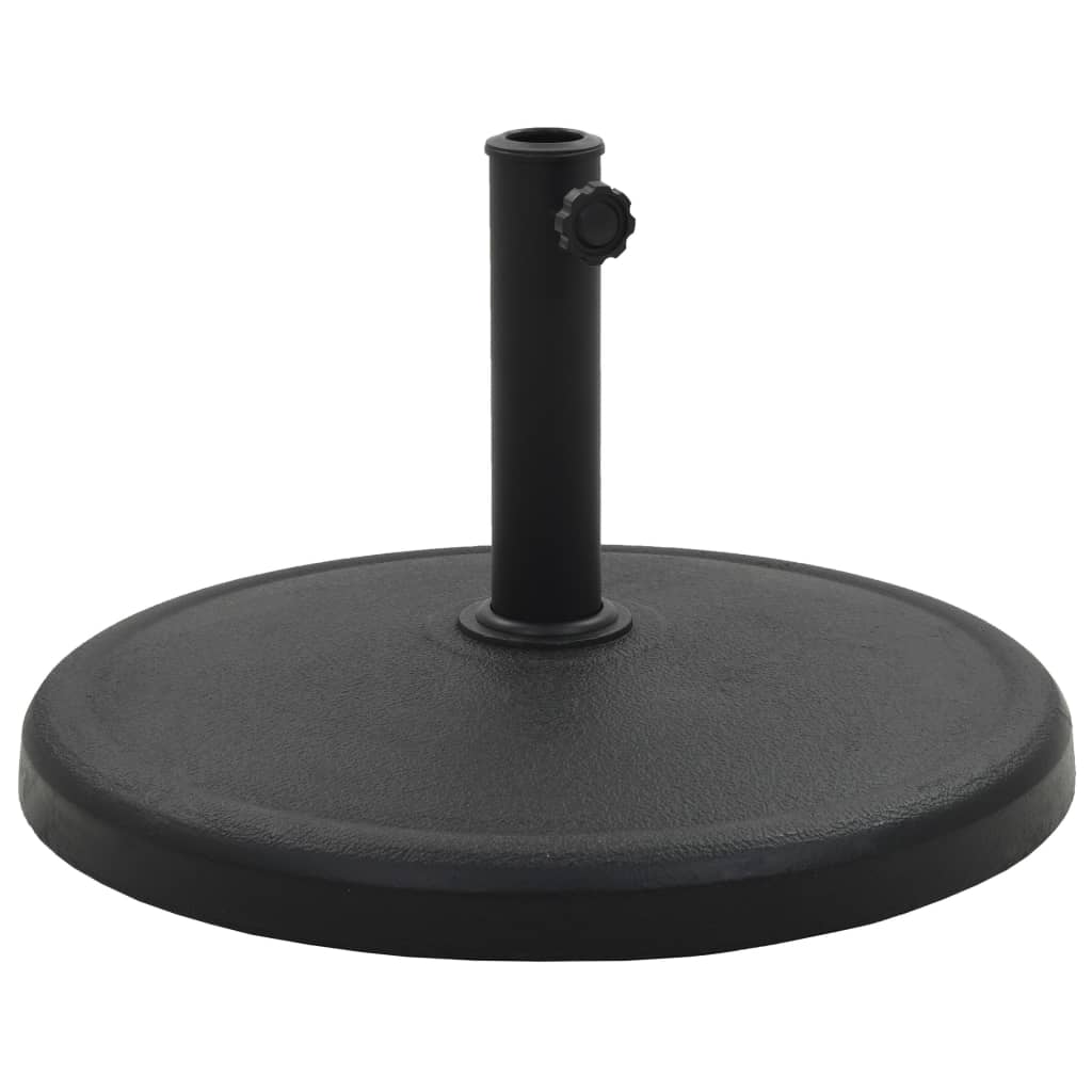 Parasollfot polyresin rund 19 kg svart