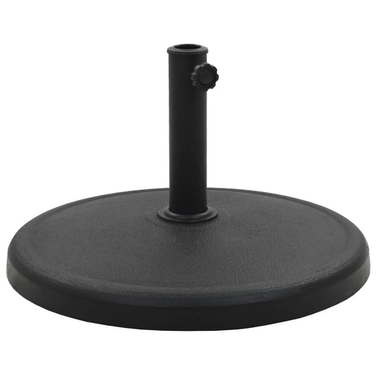 Parasollfot polyresin rund 19 kg svart