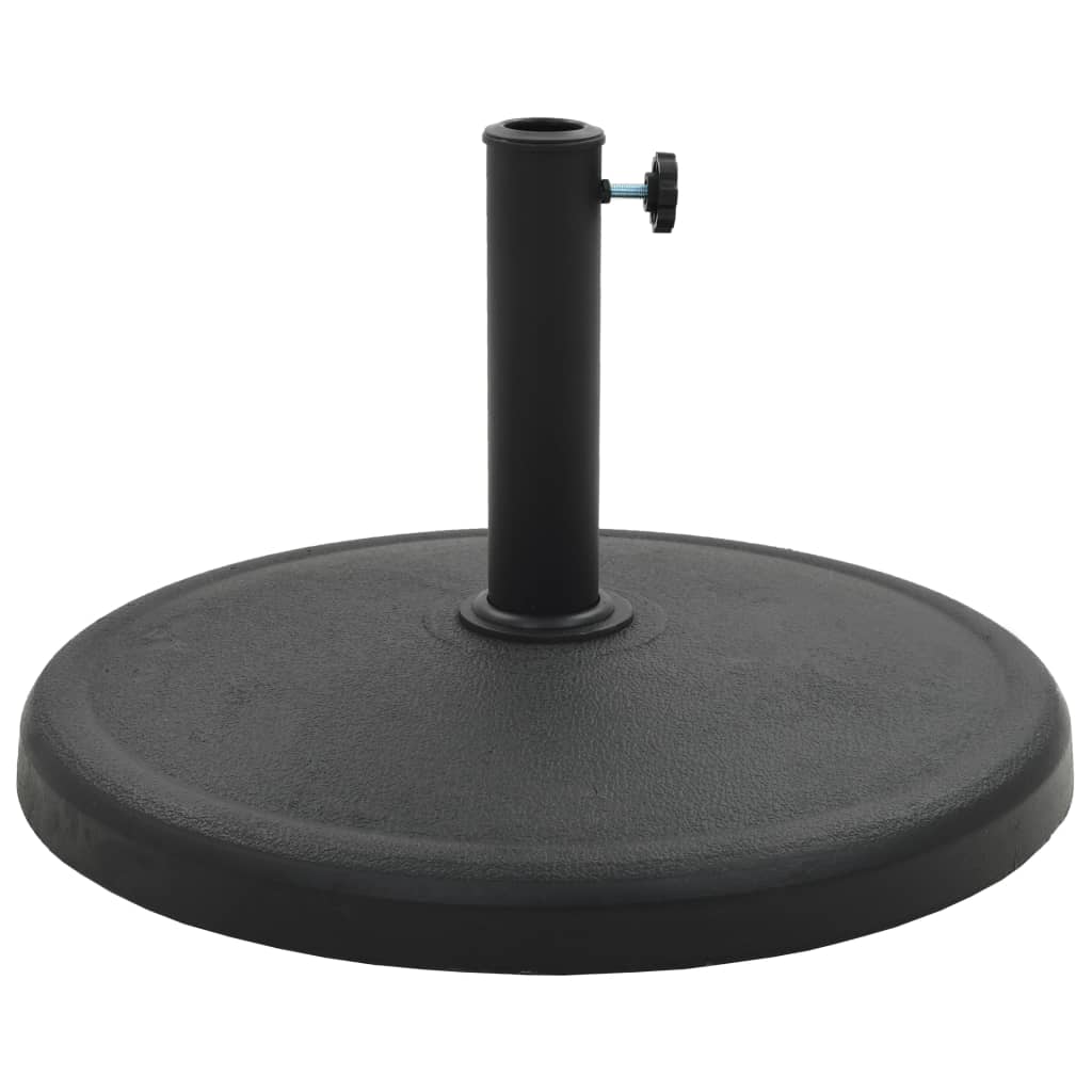 Parasollfot polyresin rund 19 kg svart