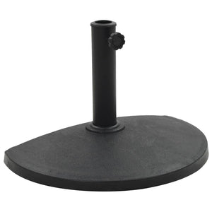 Parasollfot polyresin halvrund 9 kg svart