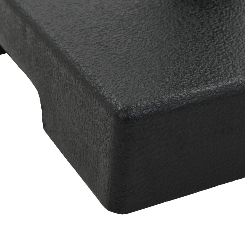 Parasollfot polyresin firkantet 8 kg svart