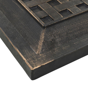 Parasollfot polyresin firkantet 12 kg bronse