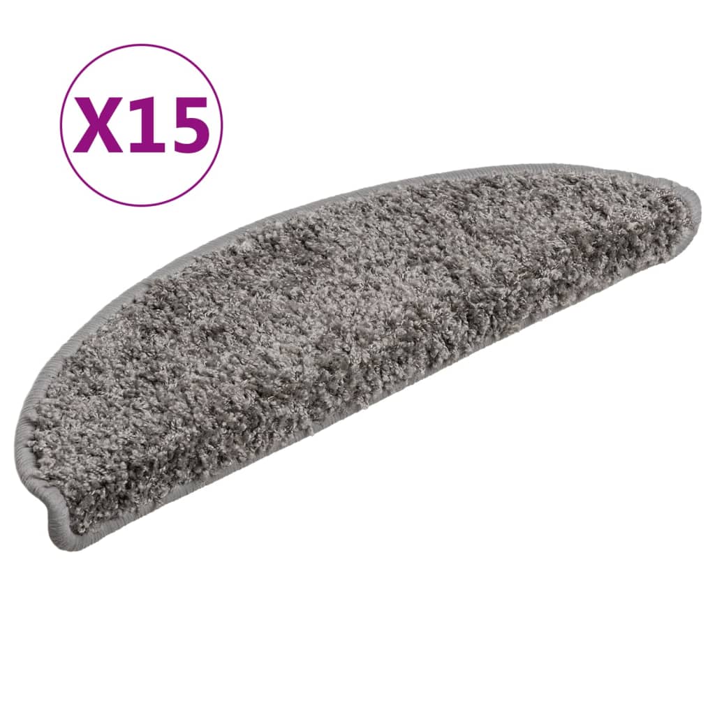 Trappetrinnstepper 15 stk grå 56x17x3 cm