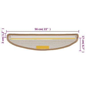 Trappetrinnstepper 15 stk beige 56x17x3 cm