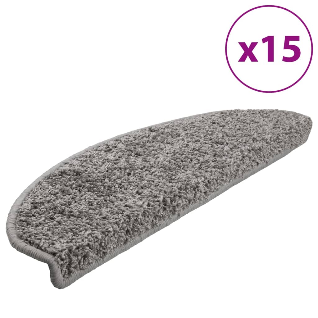 Trappetrinnstepper 15 stk grå 65x21x4 cm