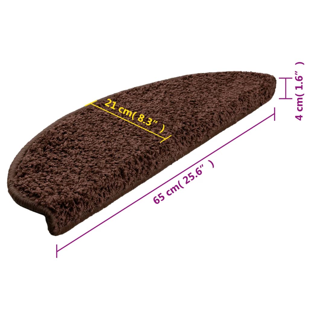 Trappetrinnstepper 15 stk brun 65x21x4 cm