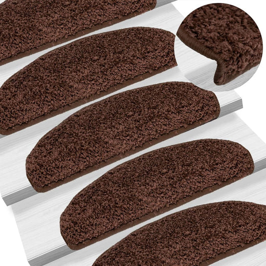 Trappetrinnstepper 15 stk brun 65x21x4 cm