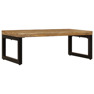 Salongbord 100x50x35 cm heltre mango og stål
