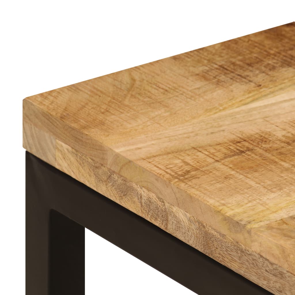 Salongbord 100x50x35 cm heltre mango og stål