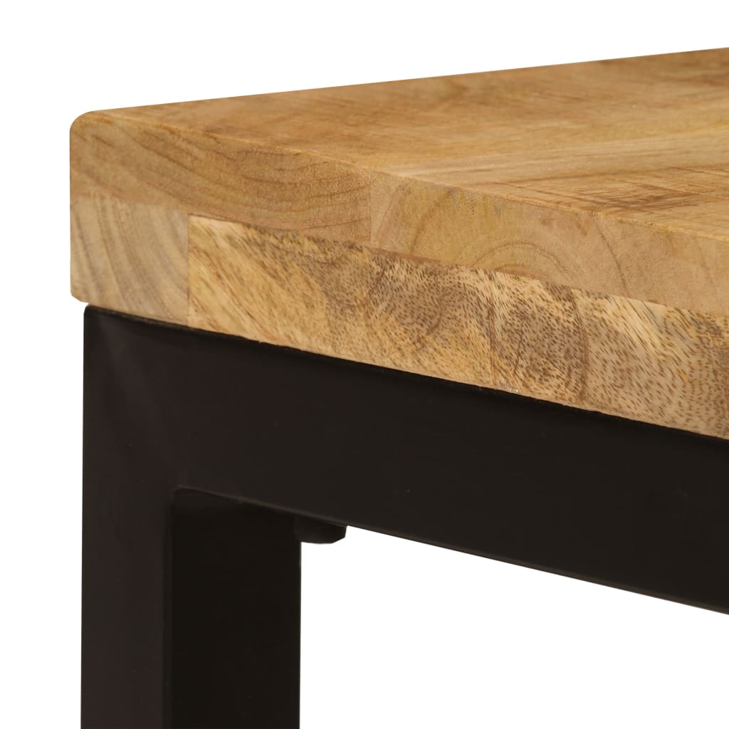 Salongbord 100x50x35 cm heltre mango og stål