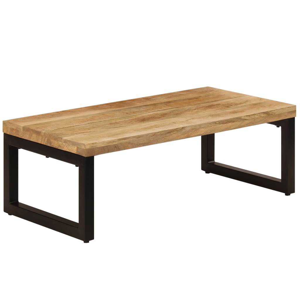 Salongbord 100x50x35 cm heltre mango og stål