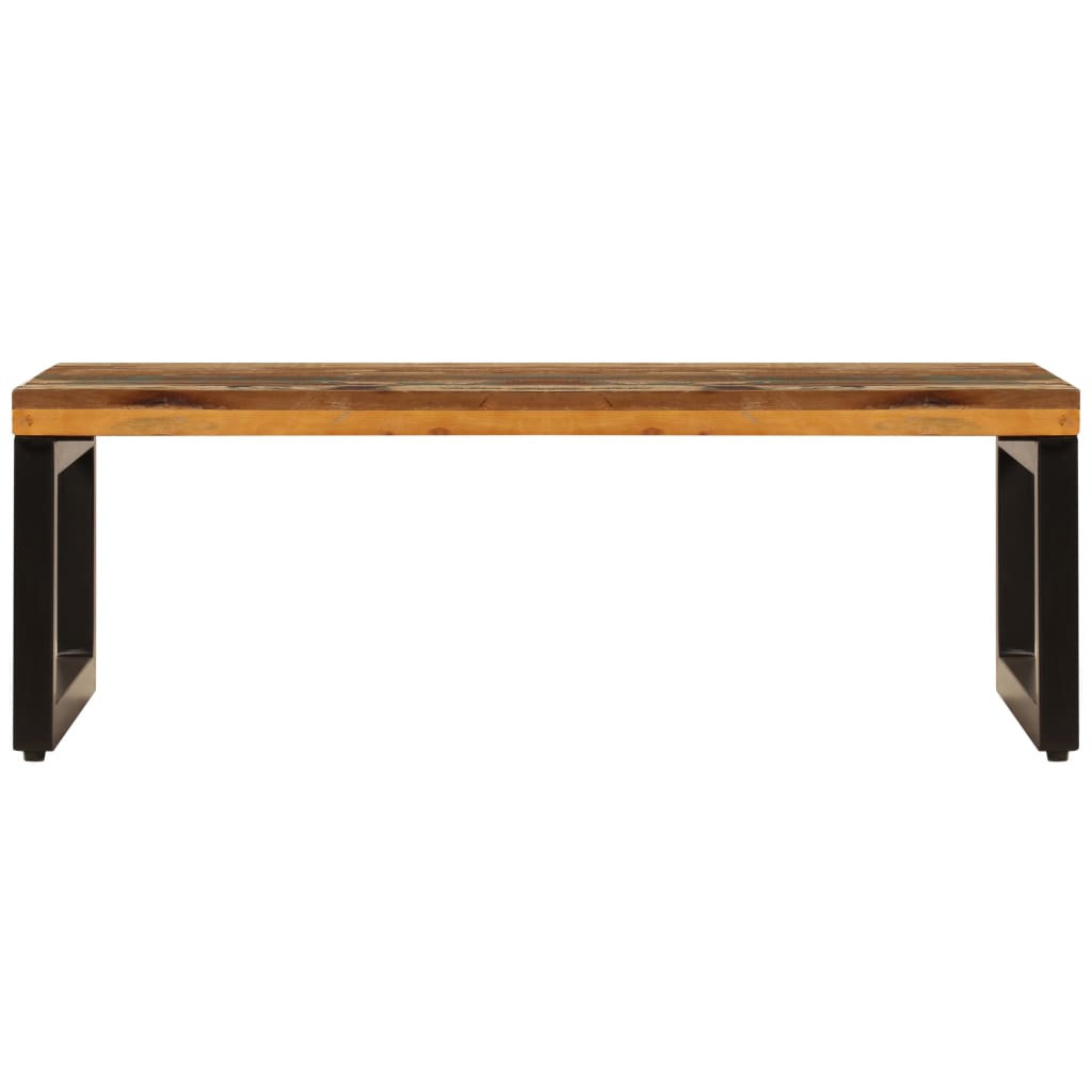 Salongbord 100x50x35 cm gjenvunnet heltre og stål