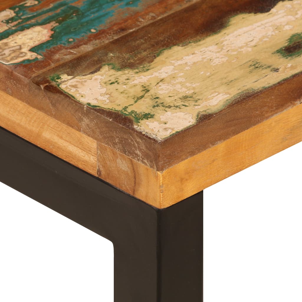 Salongbord 100x50x35 cm gjenvunnet heltre og stål