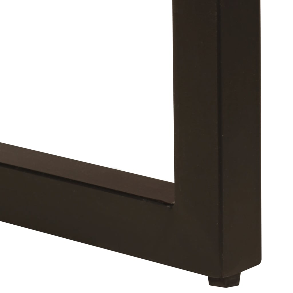 Salongbord 100x50x35 cm gjenvunnet heltre og stål