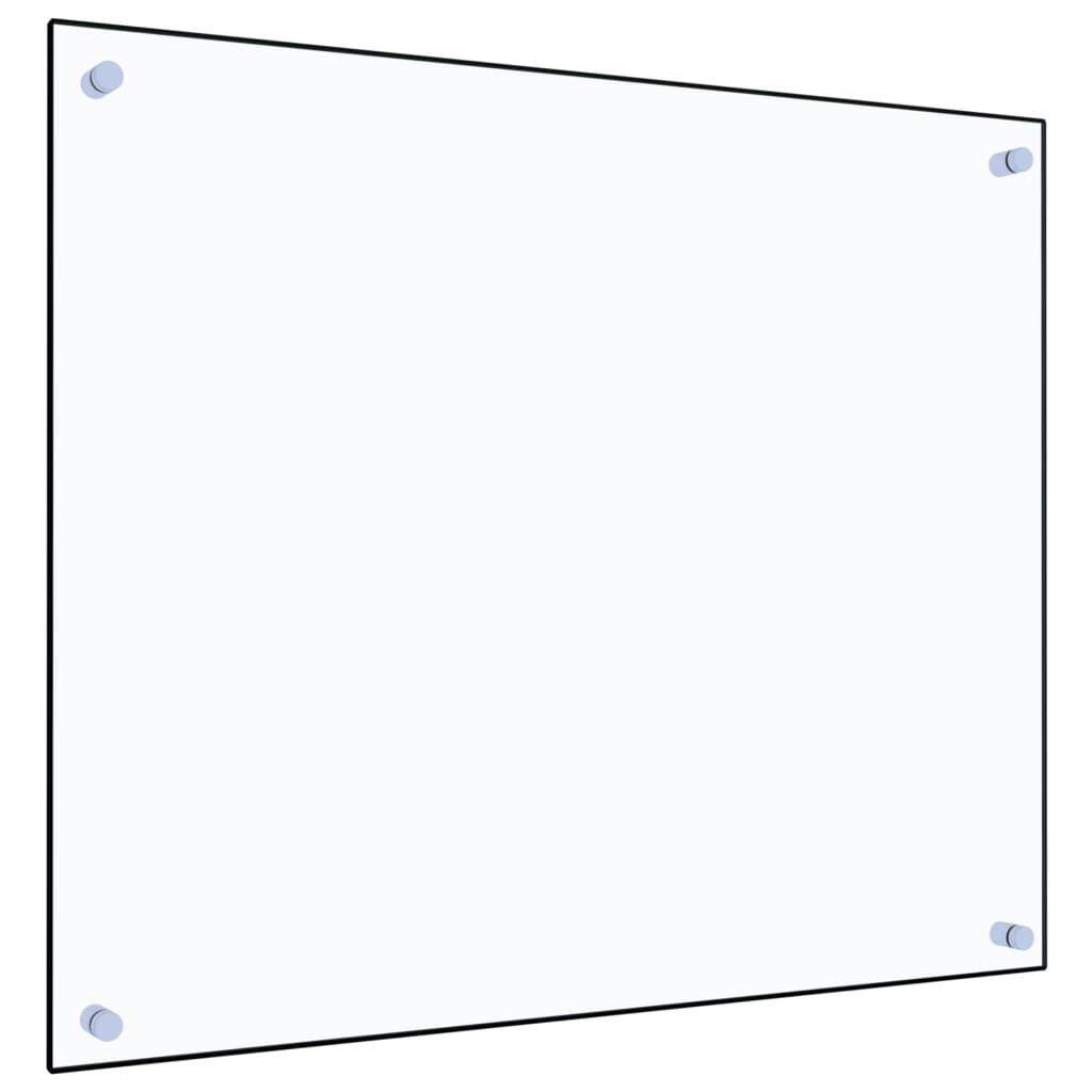 Kjøkkenplate gjennomsiktig 70x60 cm herdet glass